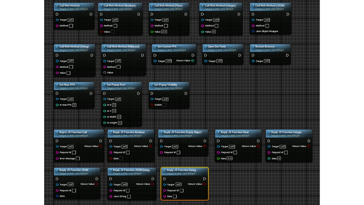 الوسائط 1 للقائمة WebView for Unreal Engine
