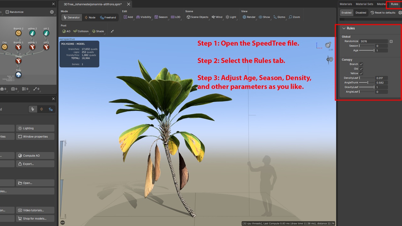 Media 1 for listing Johannesteijsmannia altifrons - Joey Palm (SpeedTree)