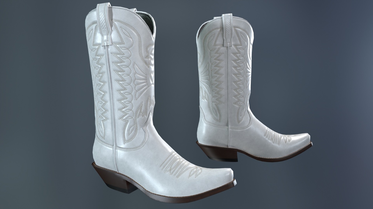 Media 1 for listing White Western Boots