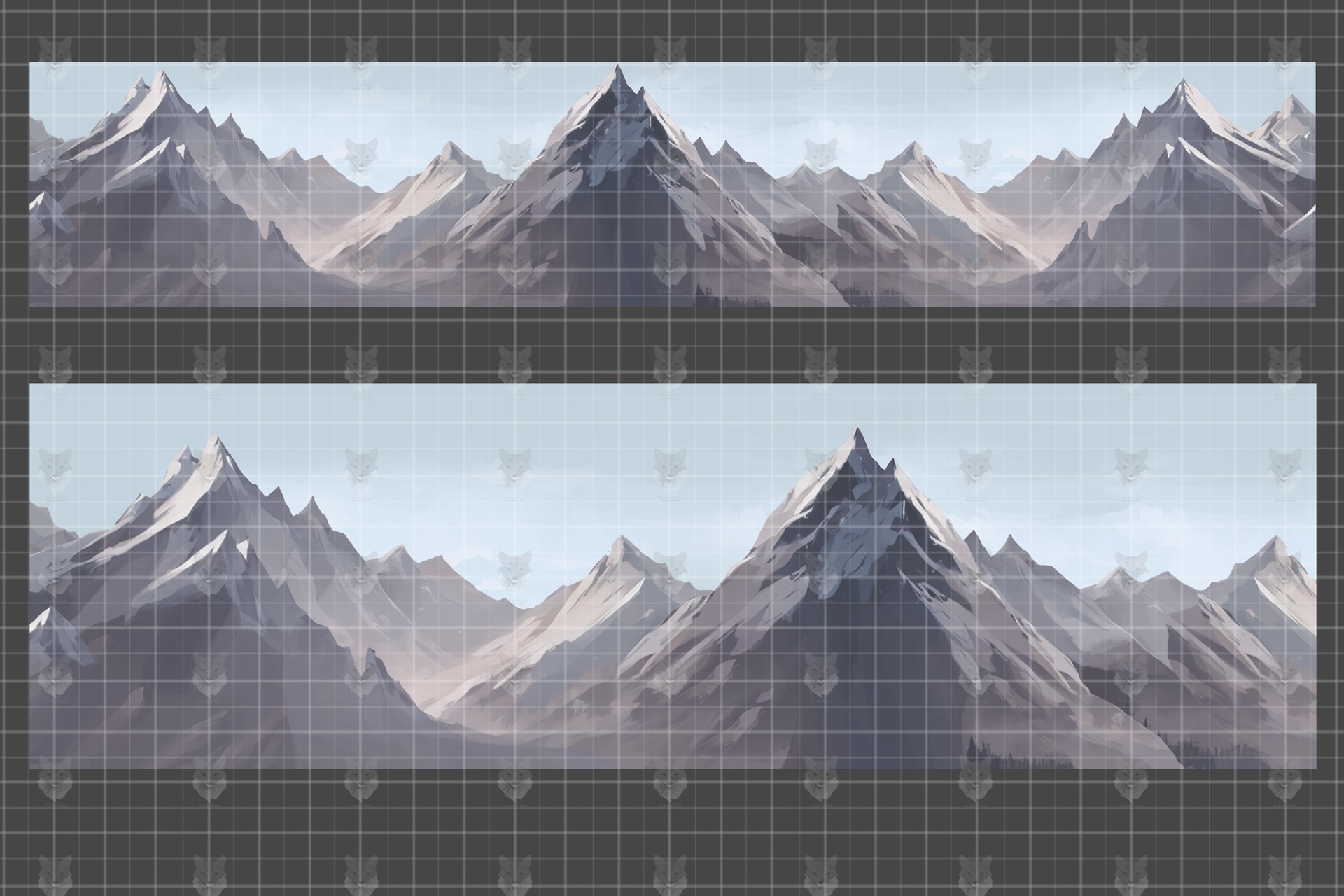 Media 1 for listing Snow mountains - Seamless background