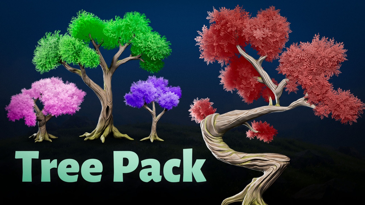 Media 1 for listing Stylized Tree Pack