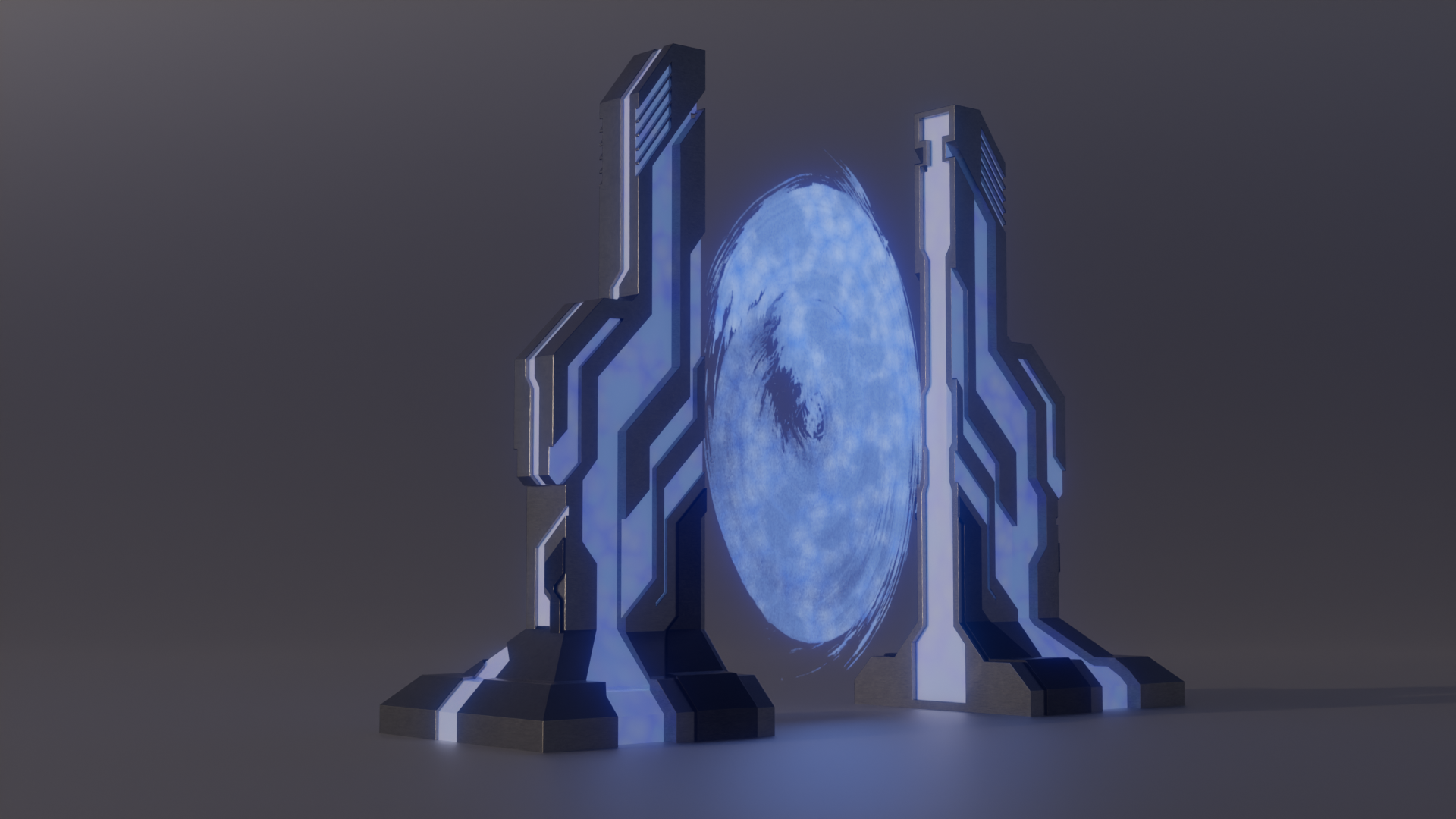 Alien Teleportation Gate – blue Variant – Sci-Fi Portal 3D Asset | Fab