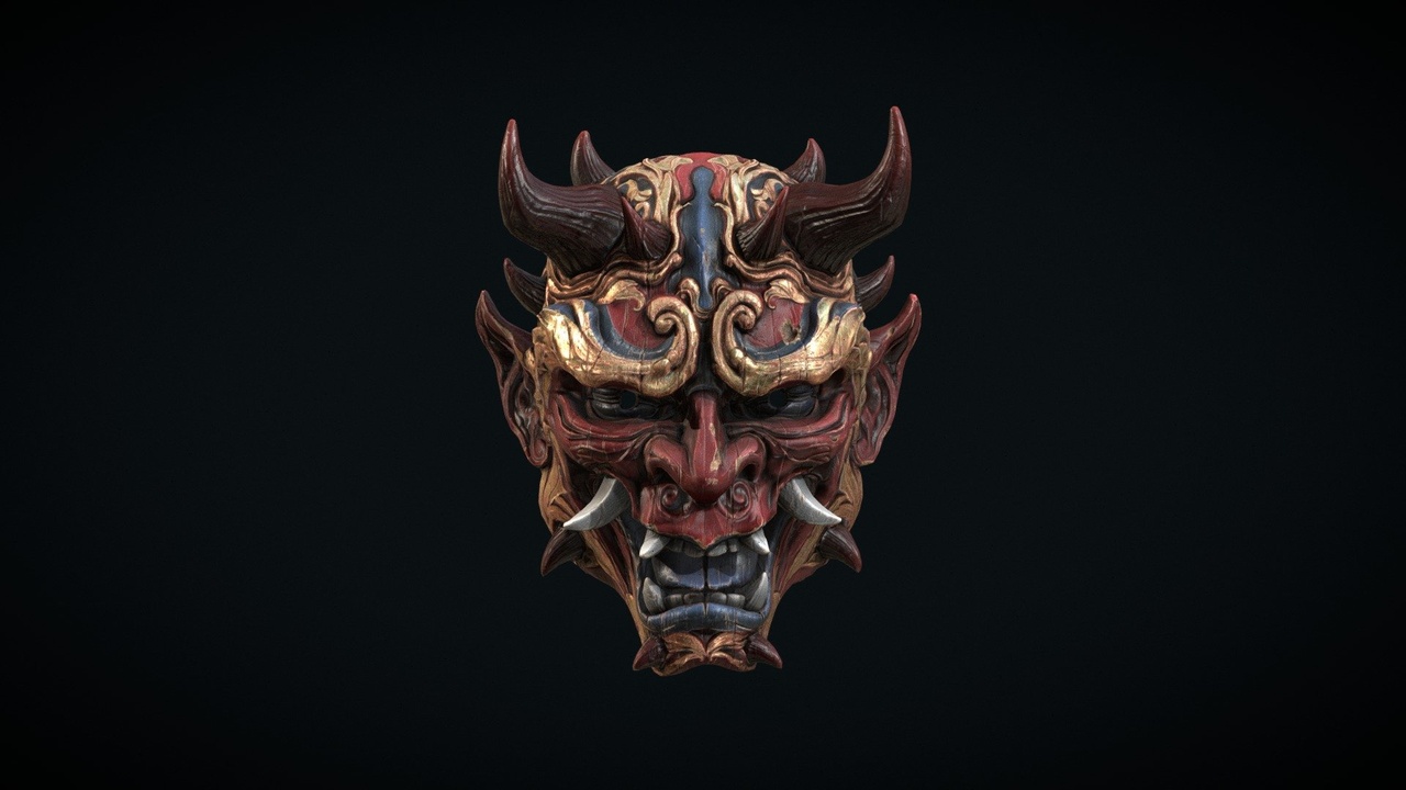 Media 1 for listing Japanese Oni Mask