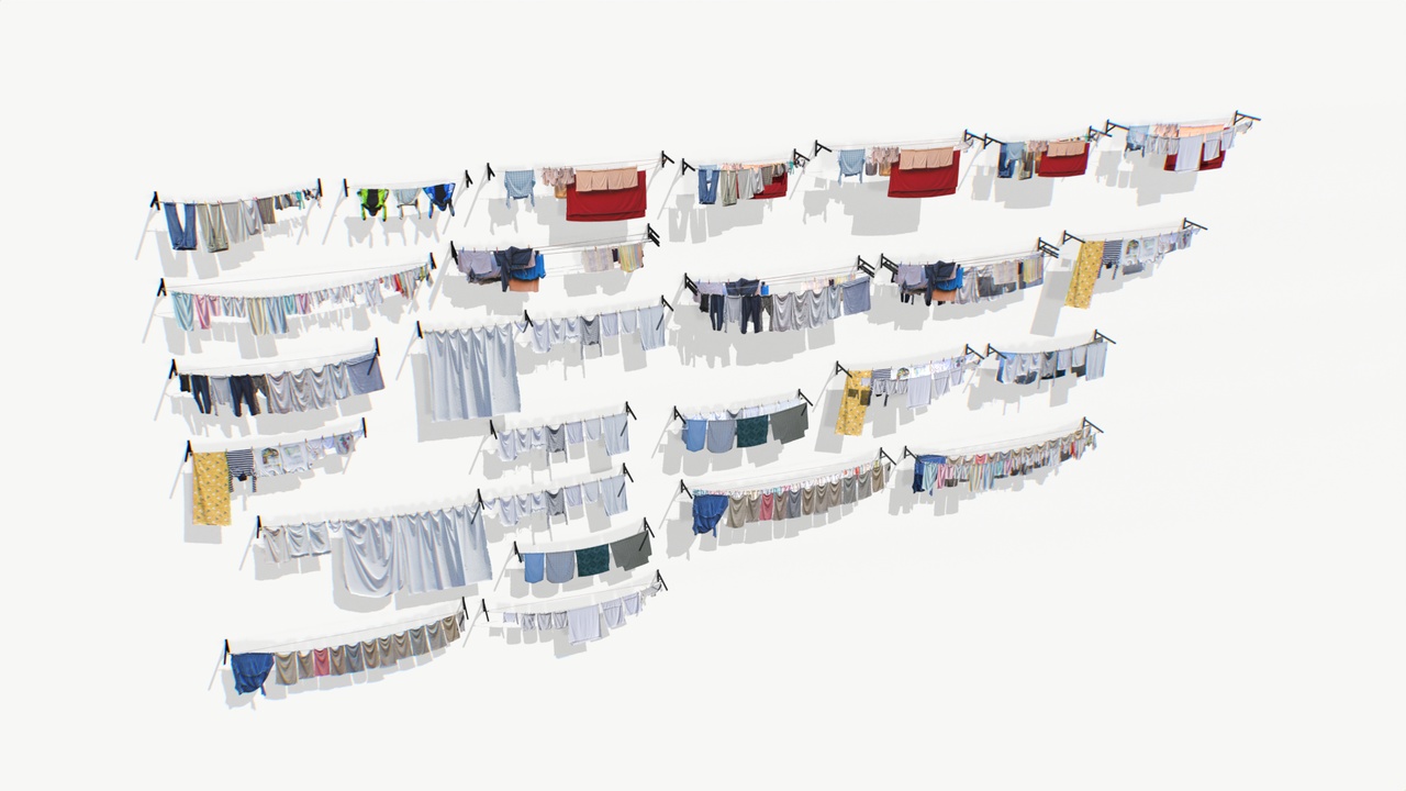 Media 1 for listing Clothes hanging on a clothesline