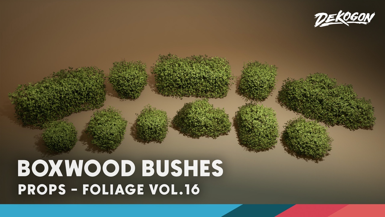 商品 Foliage VOL.16 - Boxwood Bushes (Nanite & Low Poly) 的媒体 1