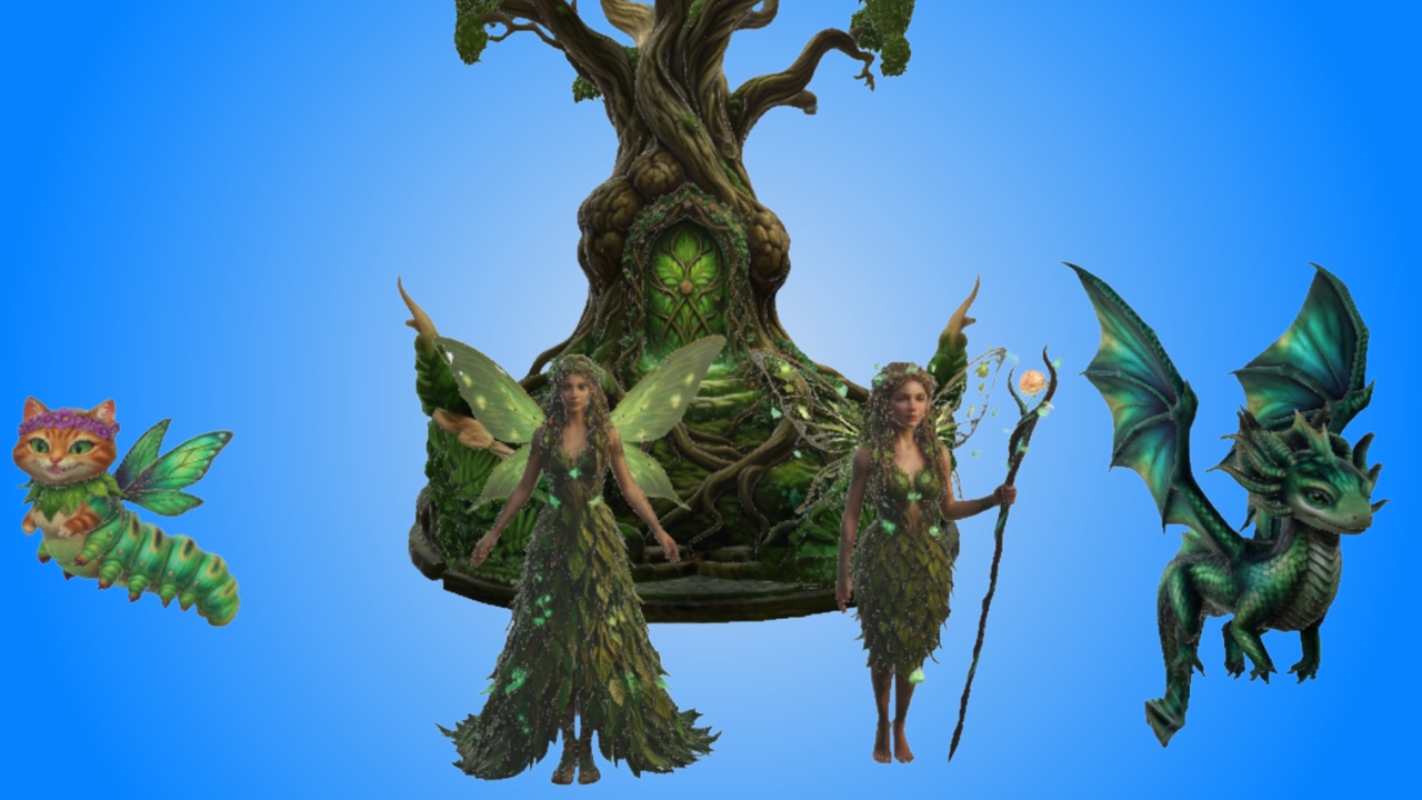 Media 1 for listing Tree Fairy Collection: Fantasy Character & Environment