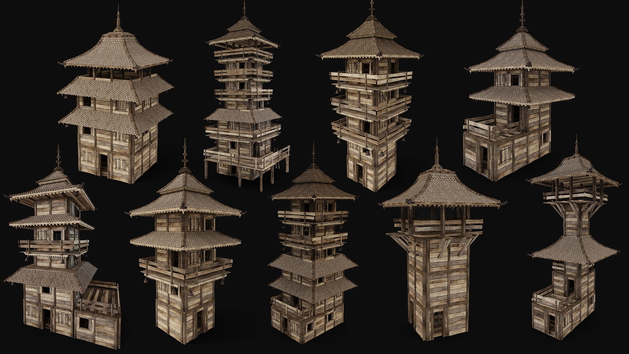 Media 1 for listing Feudal Japanese Asian Watchtowers