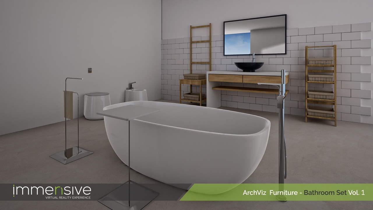 Media 1 for listing ArchViz Furniture - Bathroom Set Vol 1