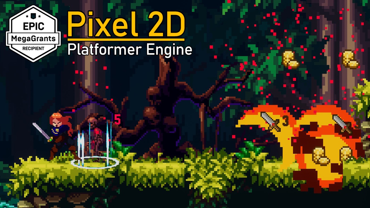 Media 1 for listing Pixel 2D -  Ultimate 2D Platformer Engine for Unreal