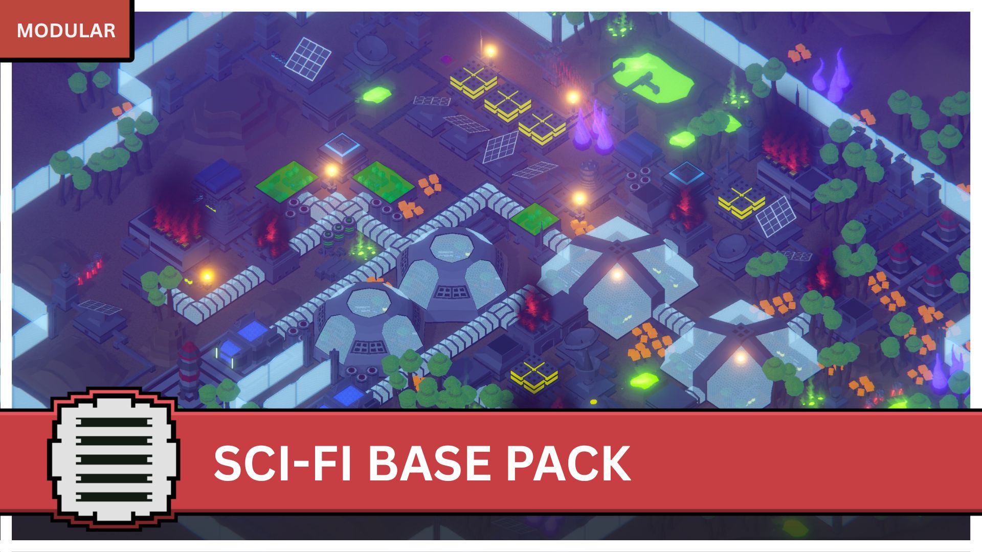 Sci-Fi Base Pack - Stylized Low poly 3D Models | Fab