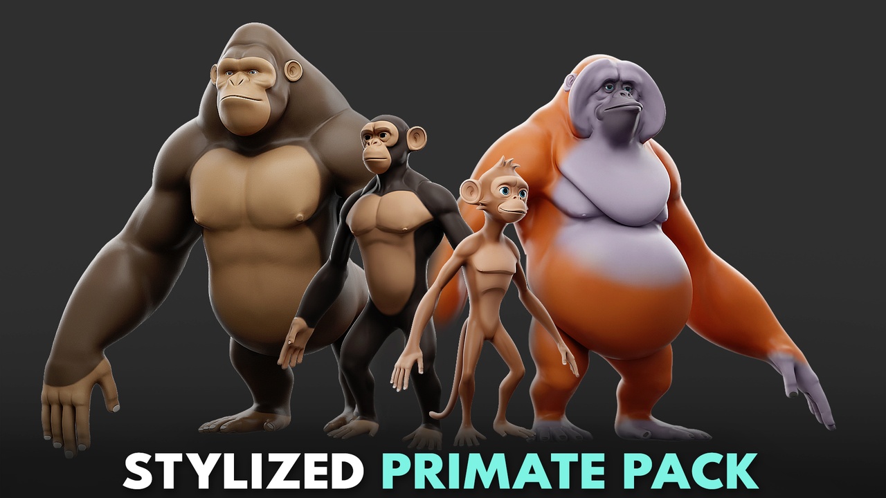 Primate Pack - Stylized /Cartoon | Fab