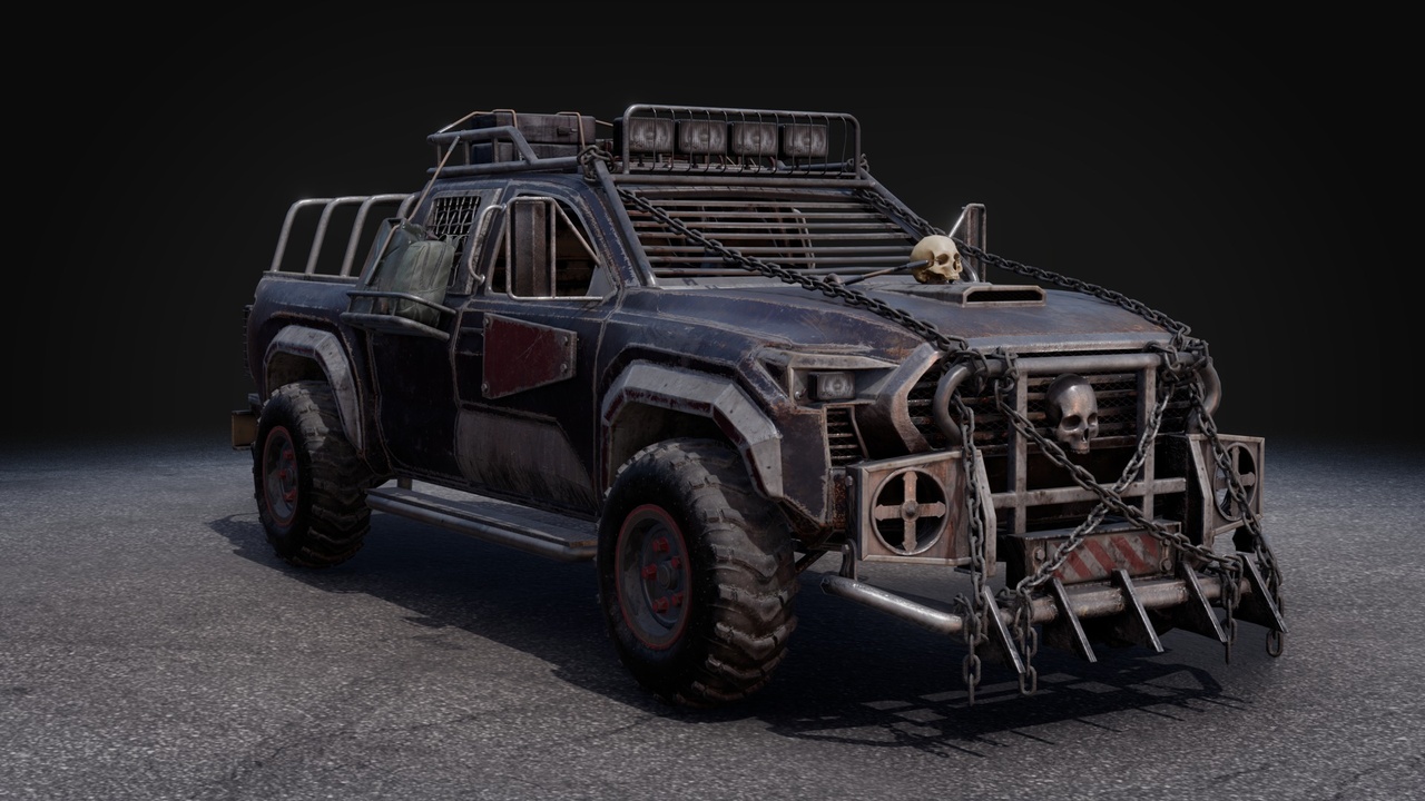 Media 1 for listing Doomsday Pickup Truck – Drivable Post-Apocalyptic Vehicle