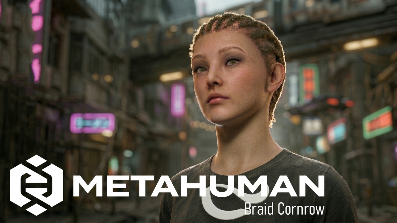 Media 1 for listing MHC: Braid Cornrow | Metahuman Groom Hair