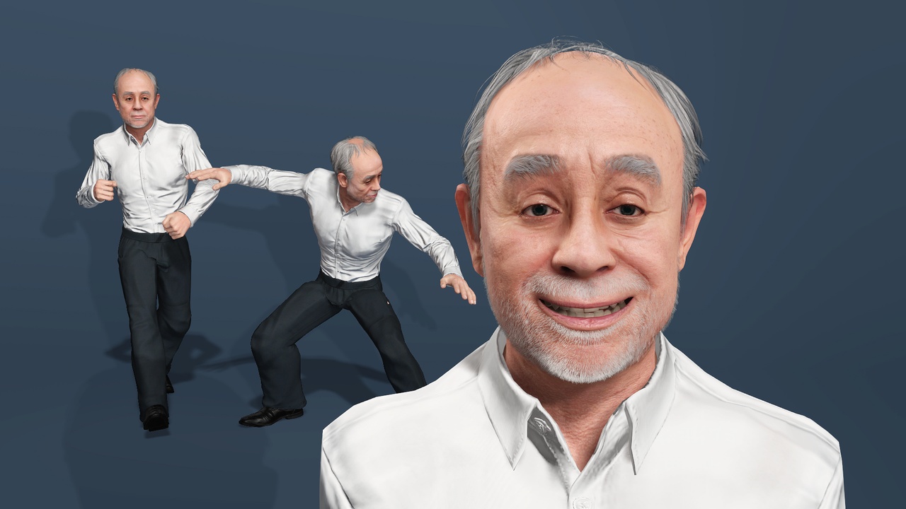 Media 1 for listing Realistic Senior Old Man CharacterFully Rigged Expressions 写实  老年男性角色 全身绑定面部表情