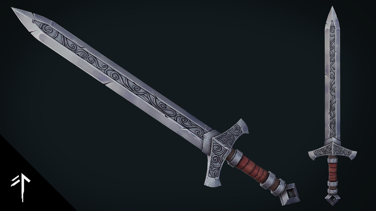 Stylized Fantasy Sword – Game Ready Hand-Painted Weapon | Fab