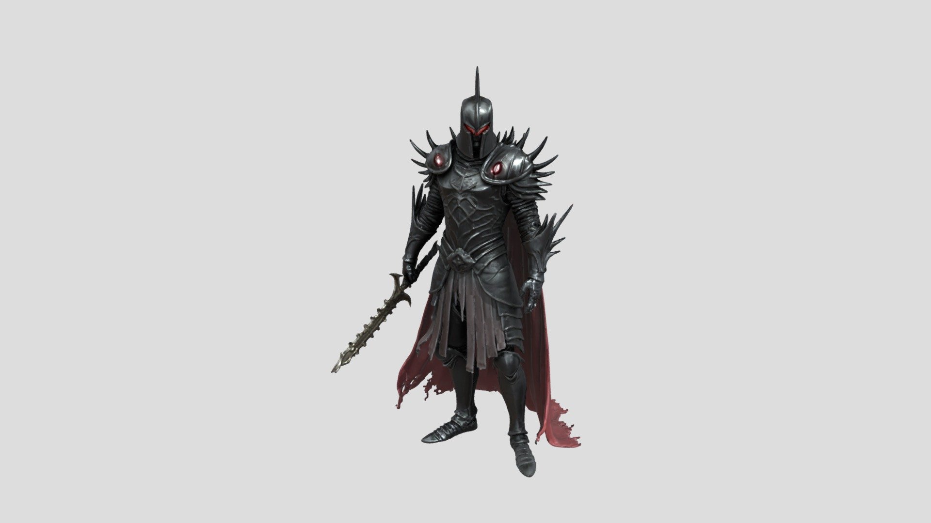 full-body, highly detailed dark fantasy knight | Fab