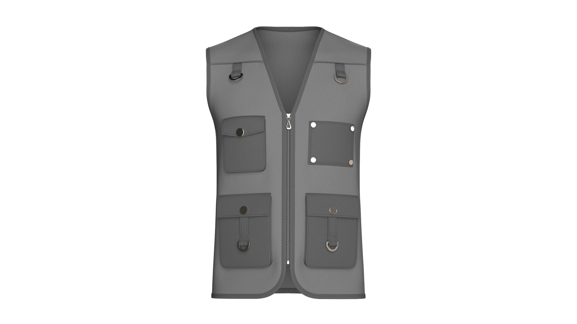 Media 1 for listing Men Tactical Multi Cargo Pocket Vest | High Poly