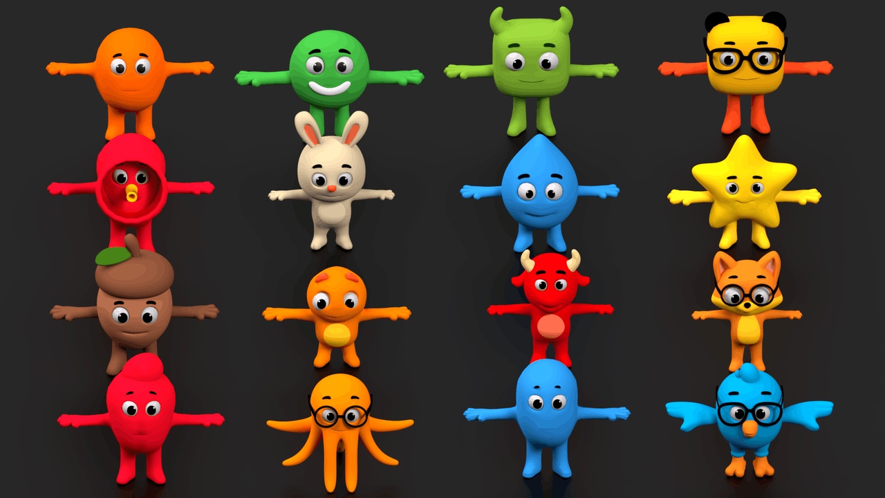 Media 1 for listing Cute Low Poly Marketing Mascot Pack – 16 Stylized Brand Characters Collection