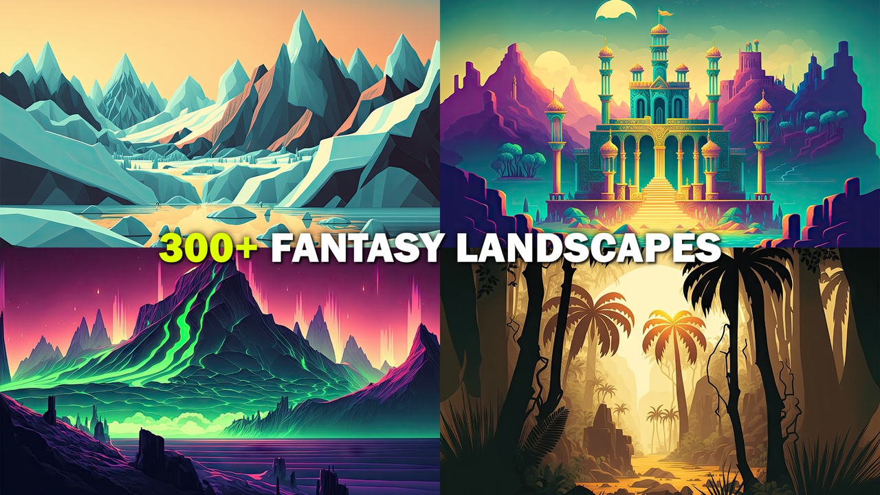 Media 1 for listing 300+ Fantasy Landscapes Vol. 2