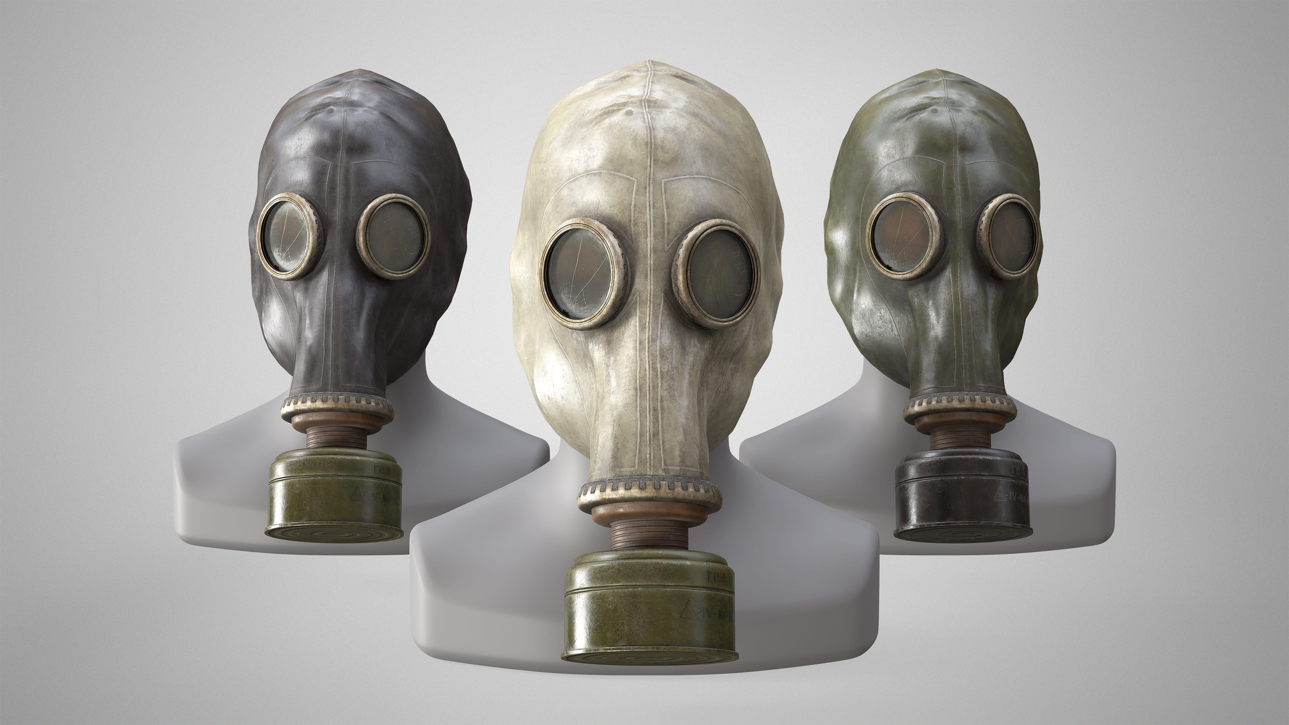 Media 1 for listing Realistic Gas Mask - Old Soviet GP-5 Gasmask - 3 Color Variations