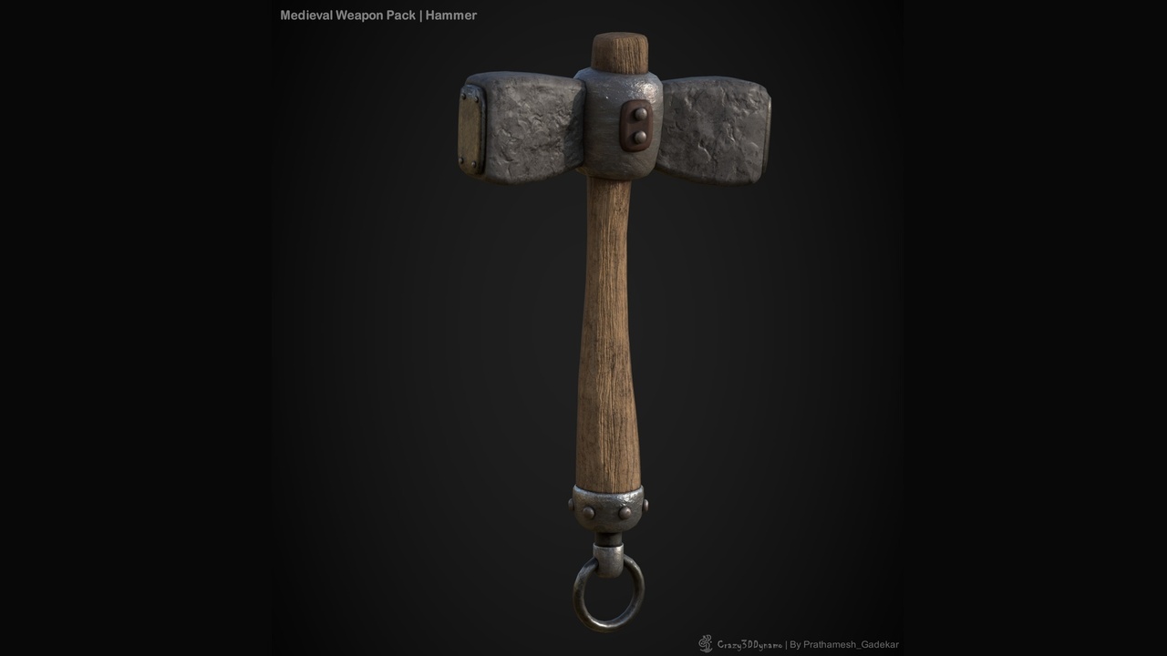 Media 1 for listing Stylized Hammer Weapon