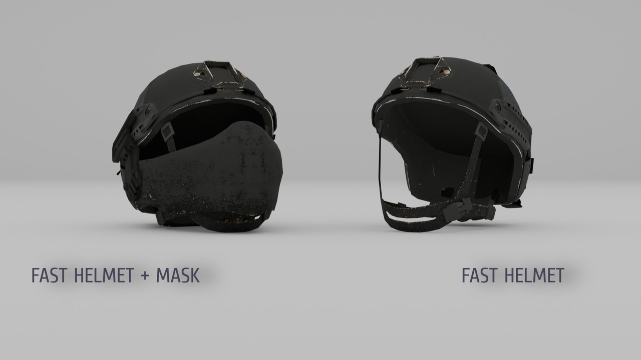 Media 1 for listing Mich Fast Helmet + Face Mask