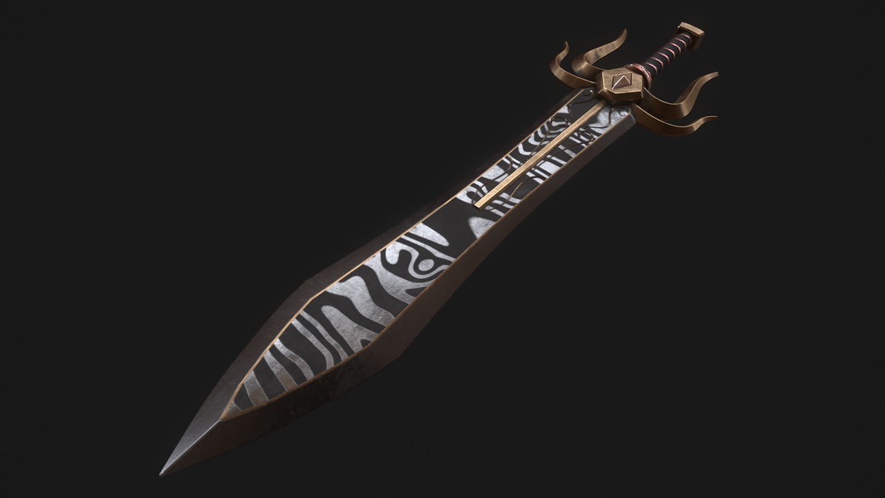 Media 1 for listing Runic Obsidian Greatsword - Game Ready PBR Asset
