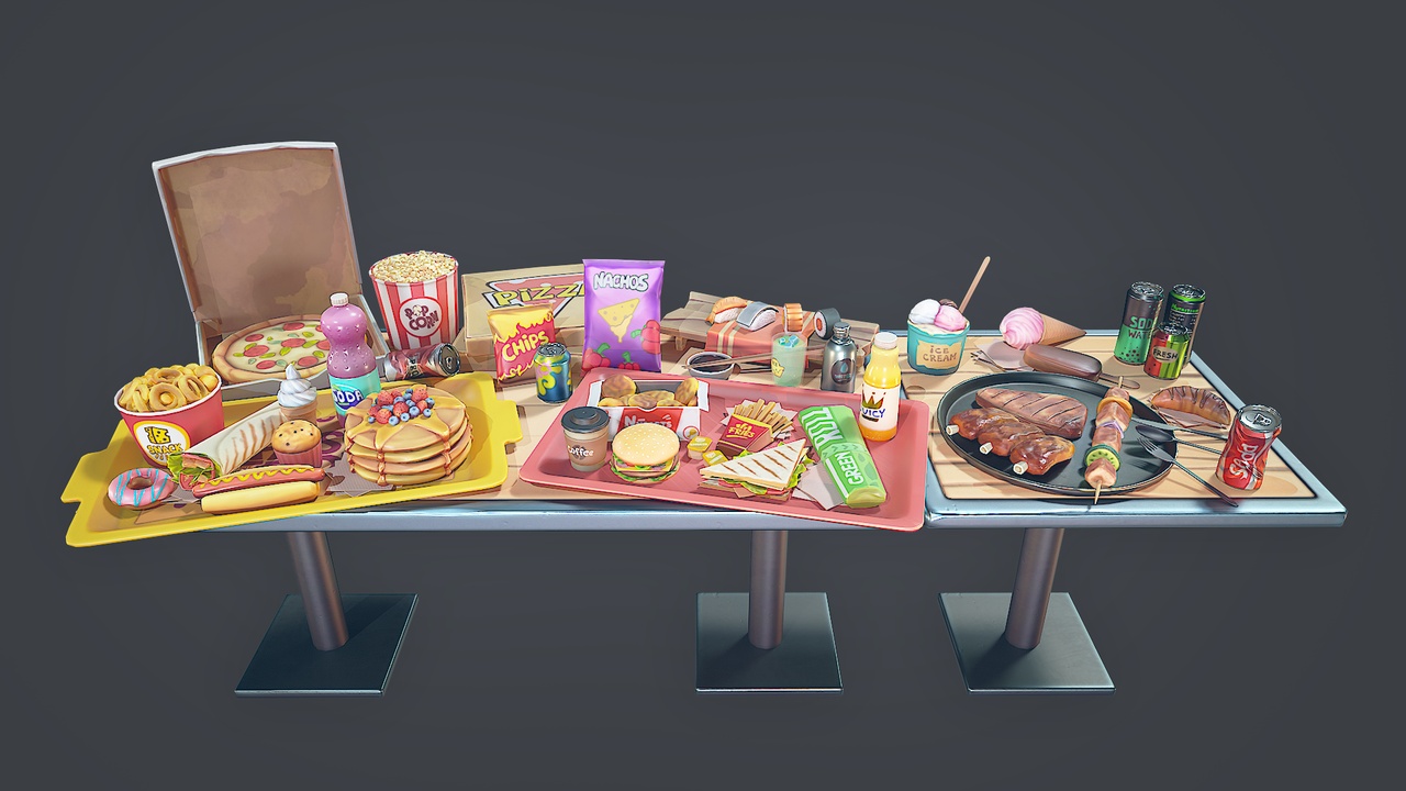 Media 1 for listing Stylized Fast Food