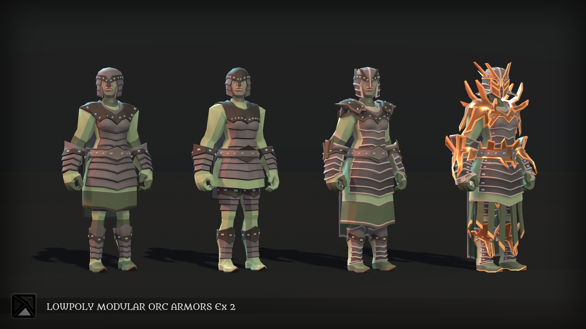 Media 1 for listing Low Poly Orc Modular Armors Ex2 - MEDIEVAL FANTASY SERIES