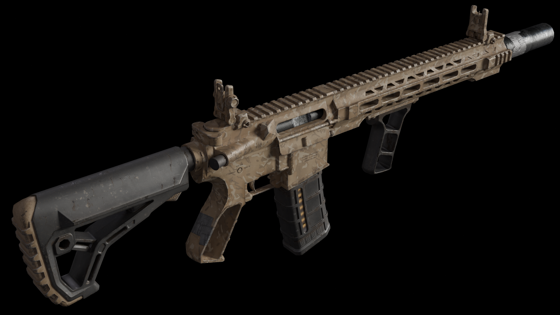 Assault Rifle - Multiple Texture Sets - Low Poly - Gameready - PBR | Fab