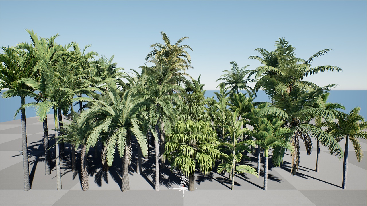 Media 1 for listing AB3D Plants - Volume 4 Palms for unreal engine 3D model set of 40