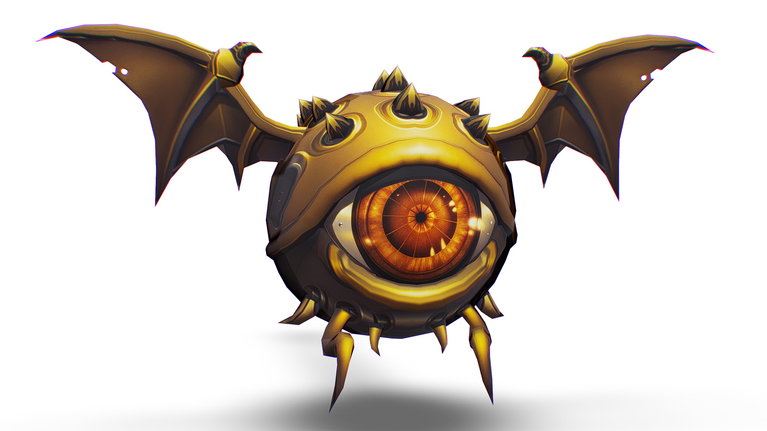 One Eyed Watcher - Flying Bat Cyclops - Cartoon Demon Character | Fab