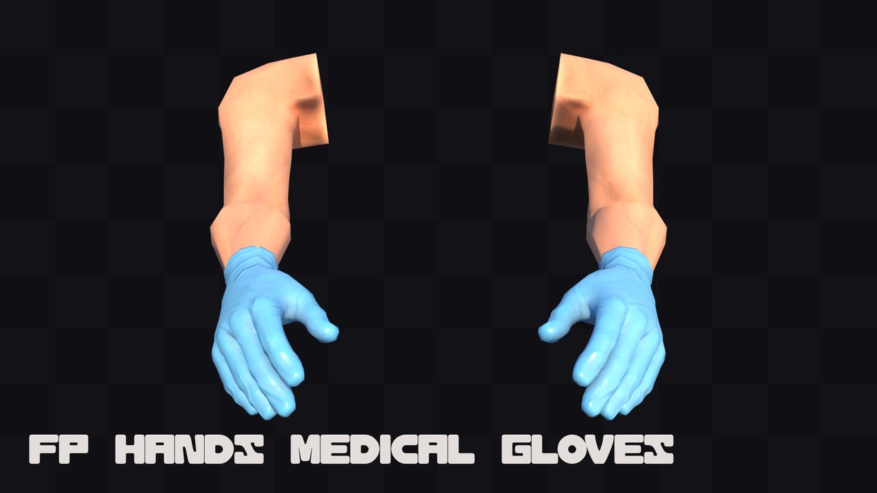 Media 1 for listing STYLIZED HANDS WITH MEDICAL GLOVES