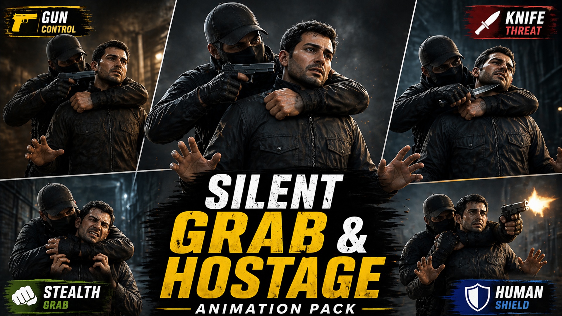 Media 1 for listing Silent Grab & Hostage Animation Pack