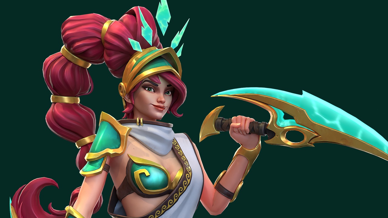 Media 1 for listing Stylized Female Character FREE – Rigged Animated Hand Painted Warrior