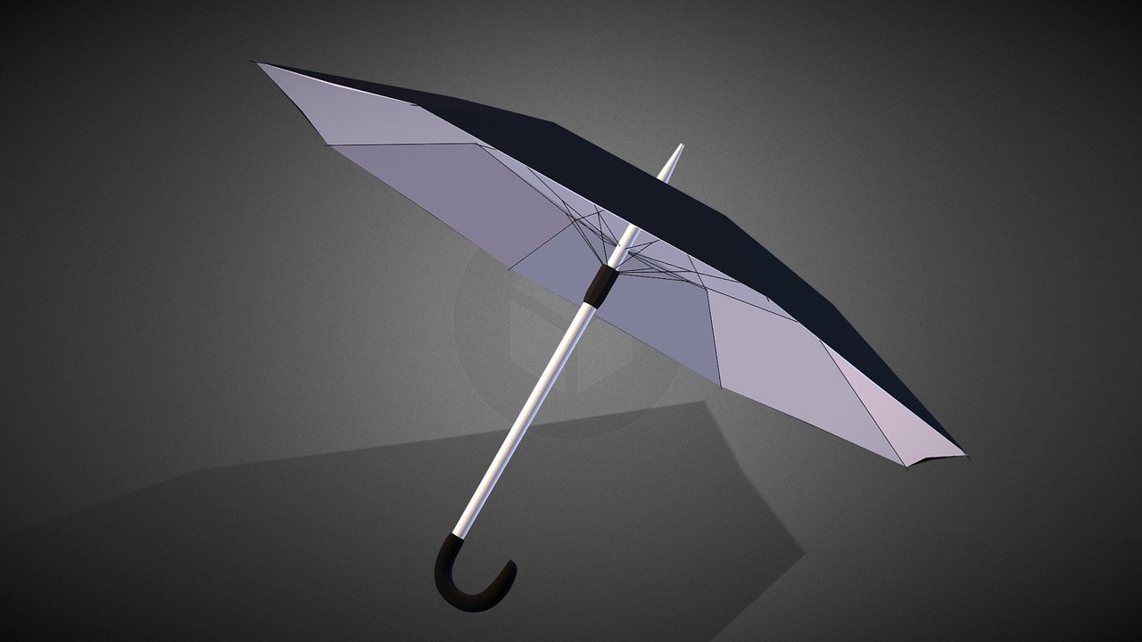 Media 1 for listing Black Vintage Umbrella
