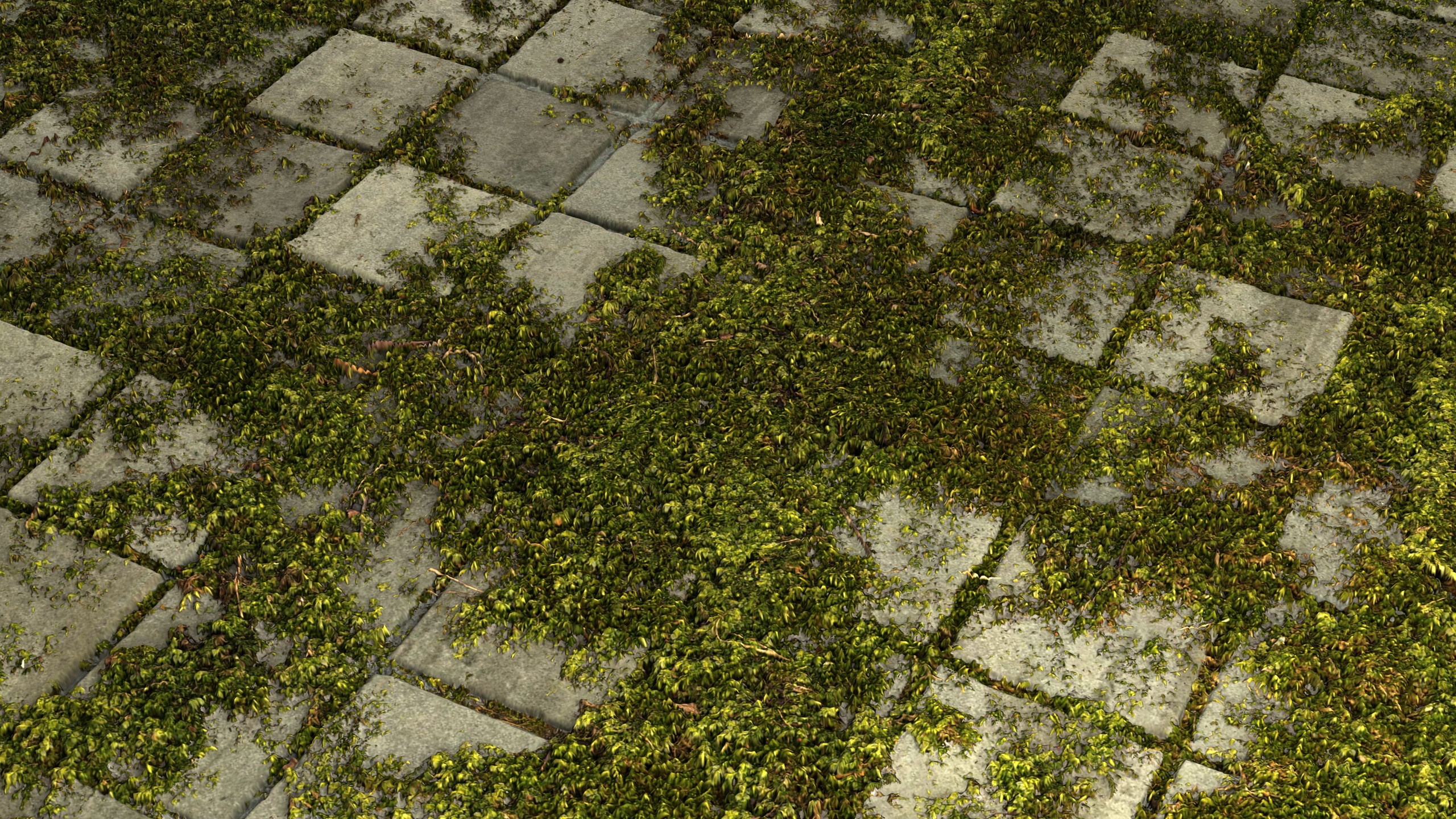 Media 1 for listing Mossy Tiles 8K PBR Texture