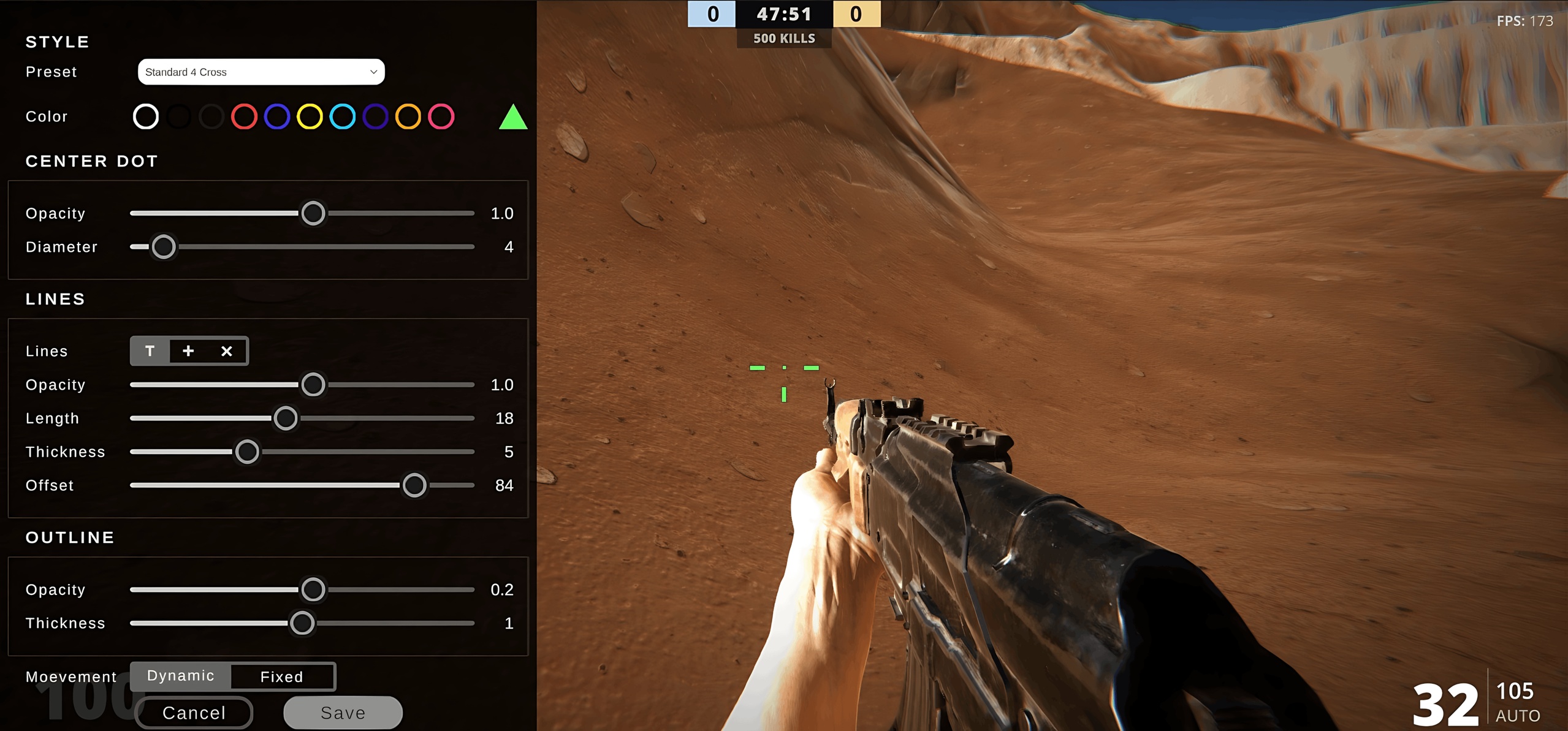 Media 1 for listing Crosshair Pro - MFPS Addon