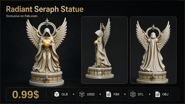 Radiant Seraph Angel Statue — Cobalt Game Assets