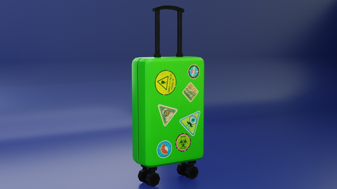 Media 1 for listing Low poly suitcase prop pack (5 variants)