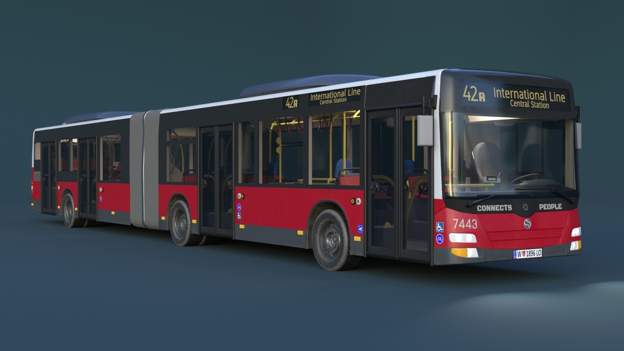 Medium 1 für Eintrag City Bus with Complete Interior and Rig Controls