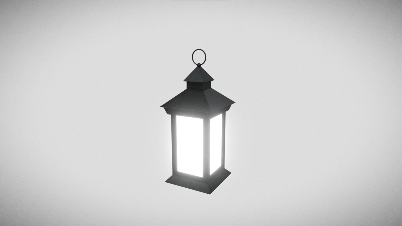 Media 1 for listing Vintage Hanging Lantern 3D Model - PBR Ready