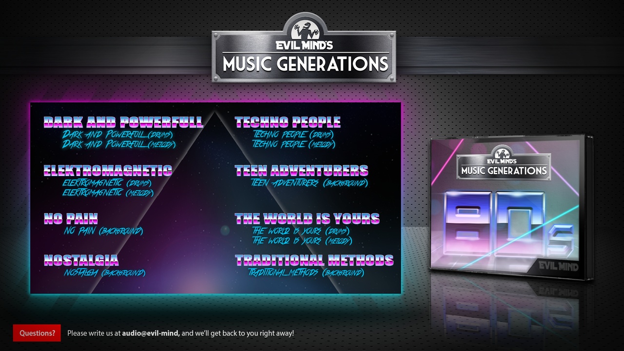 Media 1 for listing Music Generations 80's