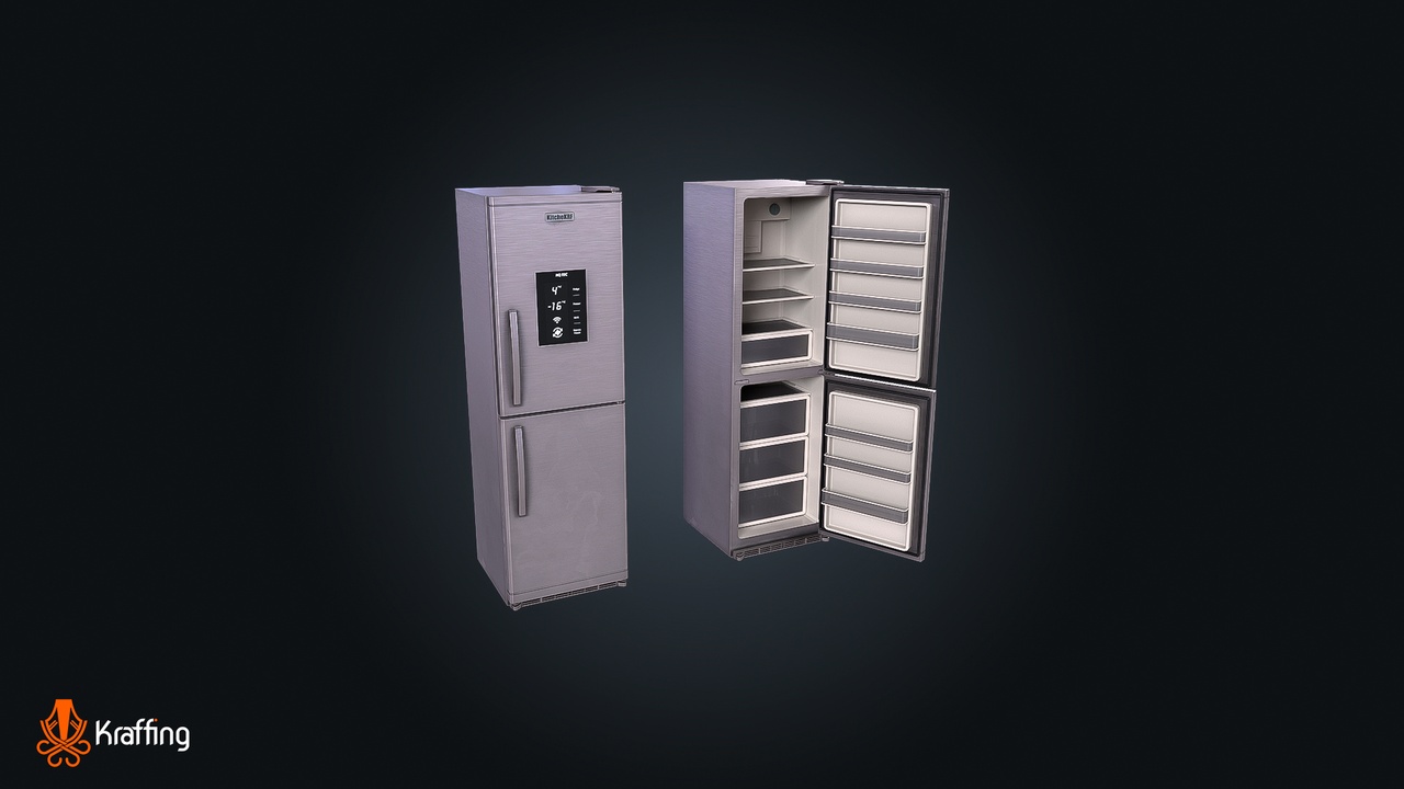 Media 1 for listing Fridge V1 – Kitchen Appliance – Game Ready PBR