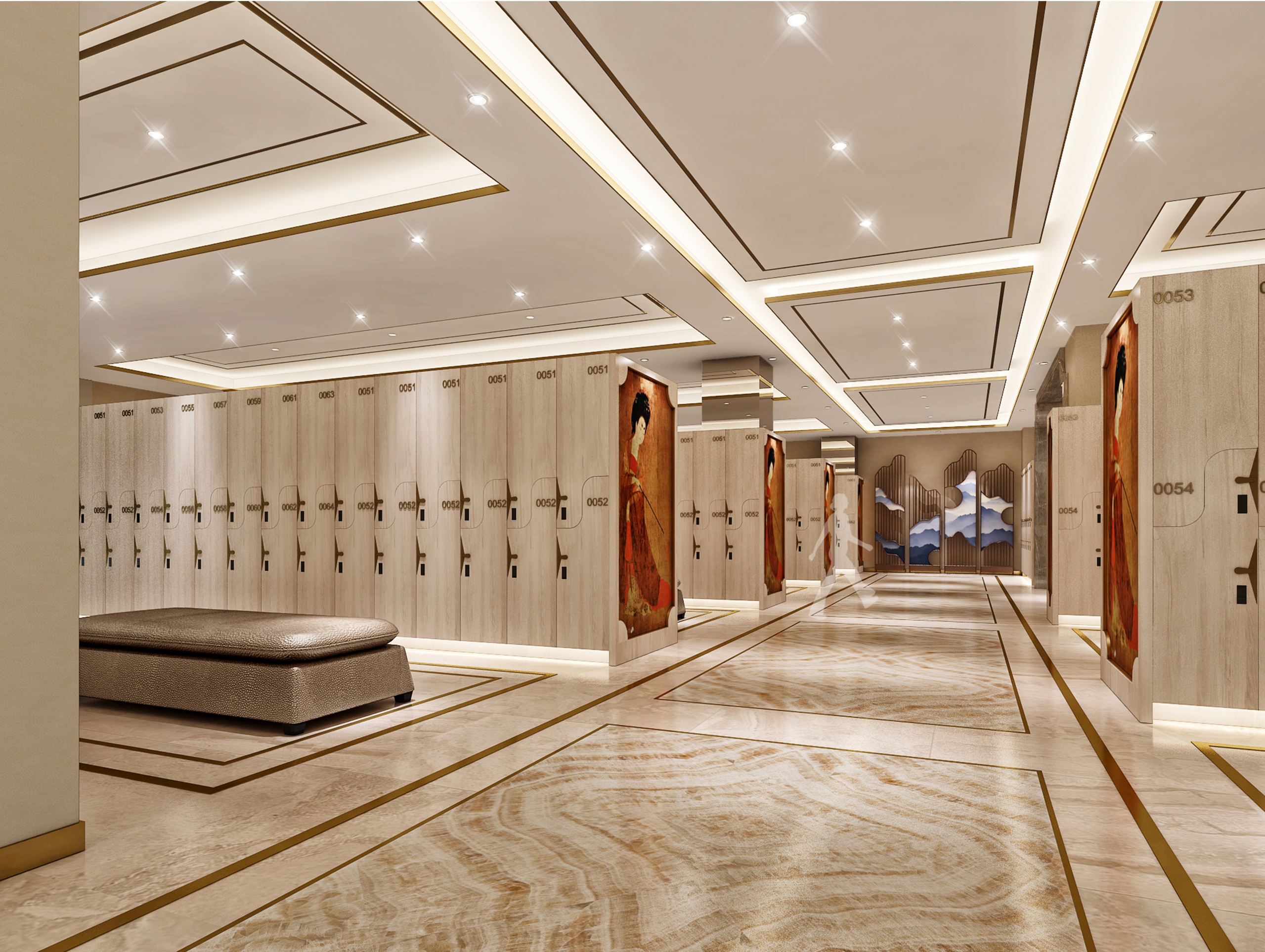 Media 1 for listing Elegant Asian Spa Locker Room | Traditional Oriental Dressing Area