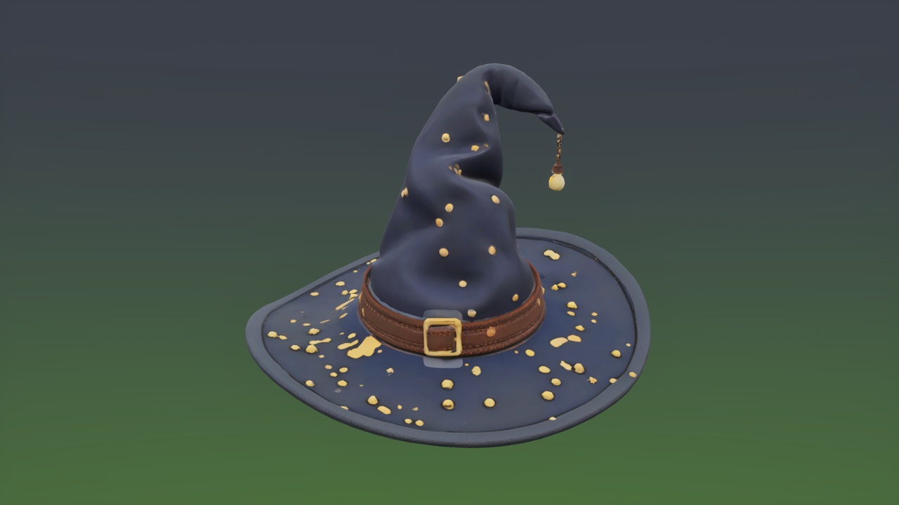 Media 1 for listing Stylized Witch's Hat - 01