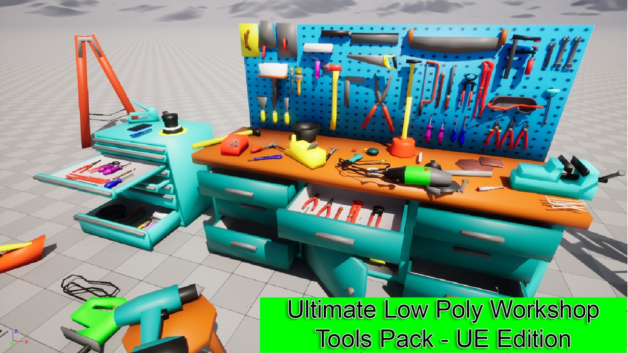 Media 1 for listing Ultimate Low Poly Workshop Tools Pack