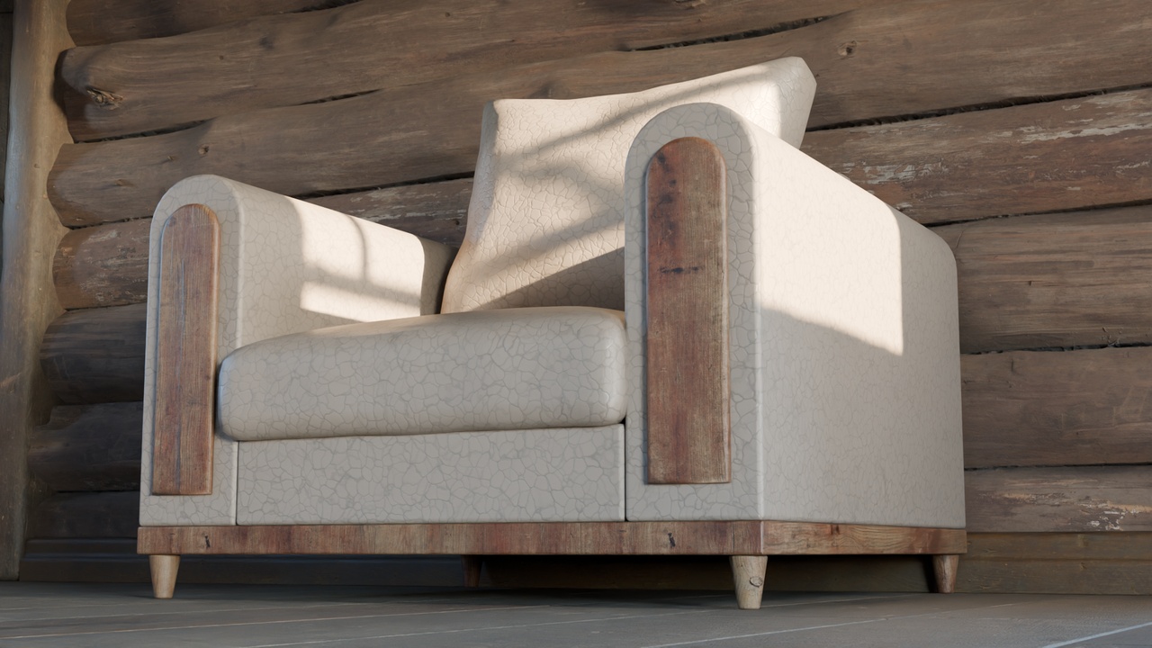 Mídia 1 do anúncio Rustic Leather Armchair - Country Upholstered Furniture
