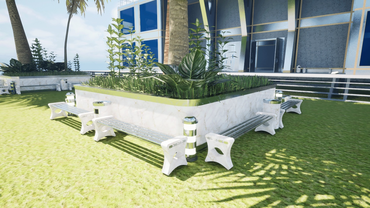 Media 1 for listing Outdoor Elements Asset Pack Vol. 7 — Metal & Marble Modular Building Kit