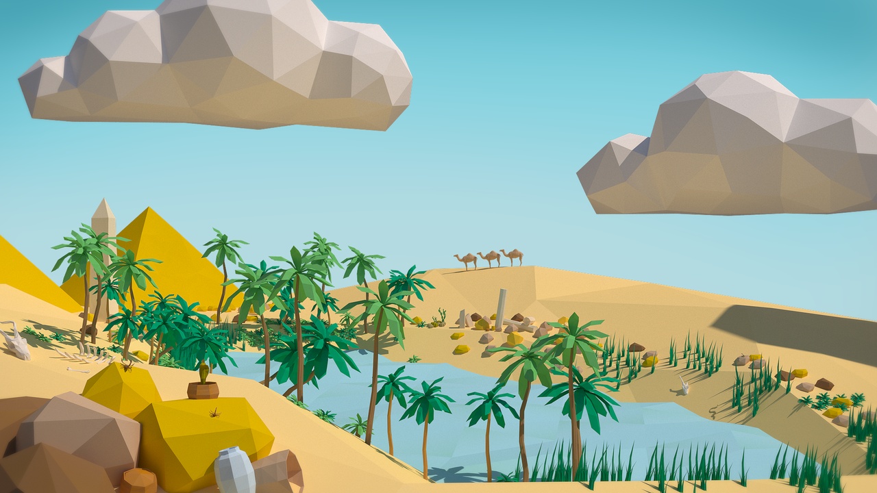 Media 1 for listing Low Poly Desert Scene Assets